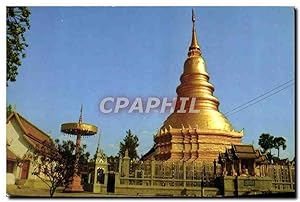 Carte Postale Moderne Attractive Chedee In The Compound of Wat Phrathat Hariophoon chai in Lampoo...
