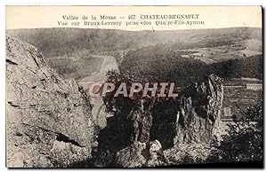 Carte Postale Ancienne Château Regnault vue sur Braux Levrezy prise des Quatre Fils Aymon