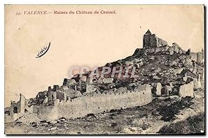 Carte Postale Ancienne Valence Ruines du Château de Crussol