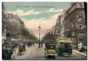 Carte Postale Ancienne Paris Boulevard Montmartre