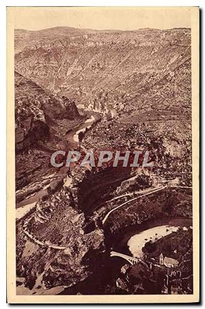 Carte Postale Ancienne Gorges Du Tarn Causse Mejean Canon du Tarn et cirques de Saint chely et Po...