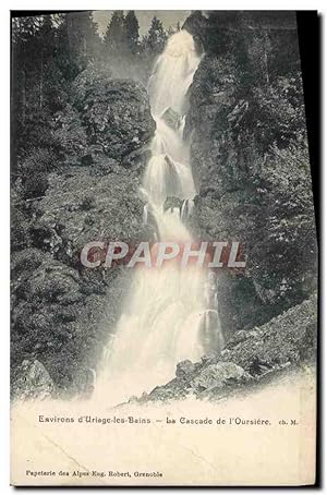 Carte Postale Ancienne Environs d'Uriage les Bains La cascade de l'Oursiere