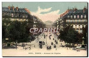 Carte Postale Ancienne Paris Avenue De I'Opera