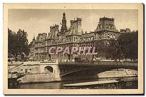 Carte Postale Ancienne Paris L'Hôtel de Ville et le Pont d'Arcole