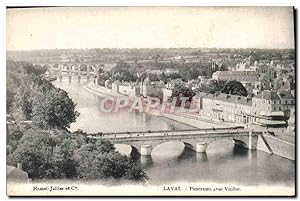 Carte Postale Ancienne Laval Panorama Avec Viaduc