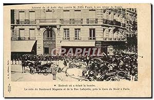 Carte Postale Ancienne Attentat 18 aout 1897 contre M Felix Faure a son retour de Russie Russia B...