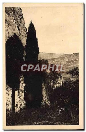 Carte Postale Ancienne Paysages Et Pierres De Provence Moustiers Sainte Marie vue sur la vallée p...