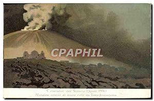 Carte Postale Ancienne Volcan L'eruzione del Vesuvio