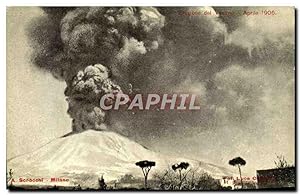 Carte Postale Ancienne Volcan Eruzione del Vesuvio Aprîle 1906