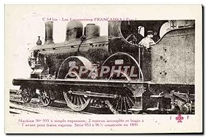Carte Postale Ancienne Train Locomotive Machine 955