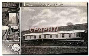 Carte Postale Ancienne Train Single sleeping Berth Sleeping Saloon