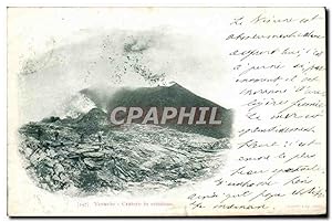 Carte Postale Ancienne Volcan Vesuvio cratere in eruzione