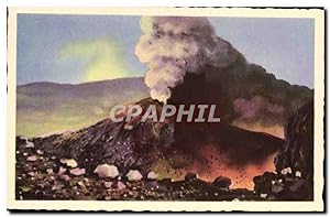 Carte Postale Ancienne Volcan Napoli Vesuvio in eruzione 1930
