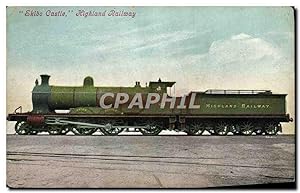 Carte Postale Ancienne Train Locomotive Skibo Castle Highland Railway