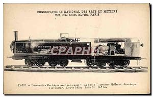 Carte Postale Ancienne Train Locomotive Conservatoire National des Arts et Metiers Rue Saint Mart...