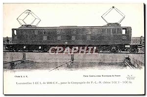Carte Postale Ancienne Train Locomotive 1 CC 1 de 2100 CV de la Compagnie du PLM