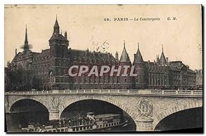 Carte Postale Ancienne Paris La Conciergerie Bateau Peniche