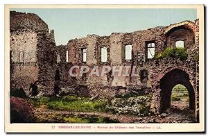 Carte Postale Ancienne Geoux Les Bains Ruines Du Château Des Templiers