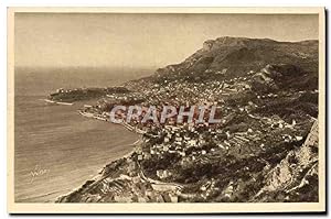 Carte Postale Ancienne Monte Carlo Panorama Sur Monte Carlo et Monaco La tete de chien