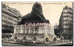 Carte Postale Ancienne Paris Le Lion De Belfort Place Denfert Rochereau