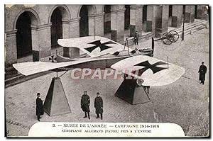 Carte Postale Ancienne Militaria Paris Musee de l'armee Aeroplane allemand Taube pris a l'ennemi