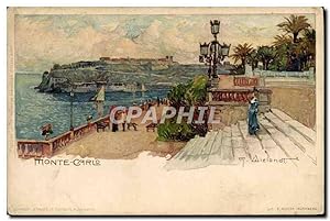 Carte Postale Ancienne Illustrateur Monte Carlo