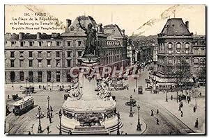 Carte Postale Ancienne Paris La Place de la Republique