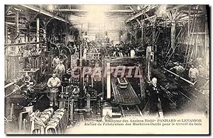 Carte Postale Ancienne Panhard et Levassor Atelier de fabrication des machines outils pour le tra...
