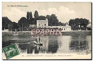 Carte Postale Ancienne Joinville le Pont Restaurant des Bibelots du diable