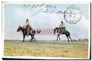 Carte Postale Ancienne Two of a kind Cowboys