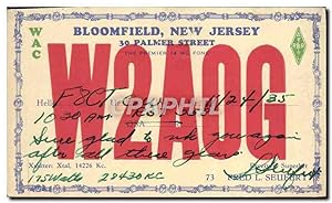 Carte Postale Ancienne Bloomfield New Jersey Palmer Street WAC Telegraphie