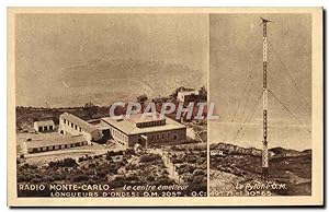 Carte Postale Ancienne Radio Monte Carlo le centre emetteur Telegraphie