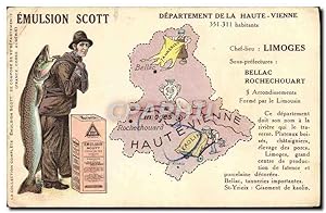 Carte Postale Ancienne Haute Vienne Limoges Emulson Scott Poisson