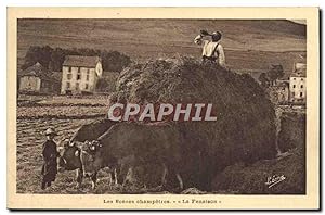 Carte Postale Ancienne Folklore la fenaison