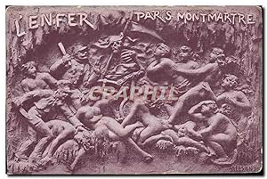 Carte Postale Ancienne L'enfer Paris Montmartre Diable