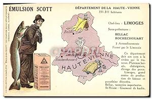 Carte Postale Ancienne Emulsion Scott département Haute Vienne Limoges Bellac Rochechouart