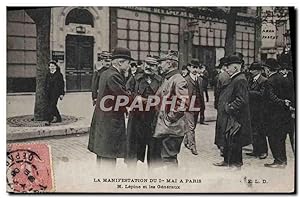 Carte Postale Ancienne La manifestation du 1er mai a Paris M Lepine et les generaux