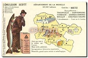 Carte Postale Ancienne Emulsion Scott département Moselle Metz Thionville Sarrebourg Forbach