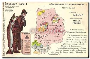 Carte Postale Ancienne Emulsion Scott département Seine et Marne Melun Meaux Provins