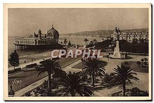 Carte Postale Ancienne Nice Les jardins Albert 1er et le palais de la jetée