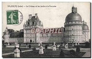 Carte Postale Ancienne Valencay Le Château Et Les Jardins A La française