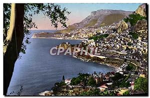 Carte Postale Moderne Monte Carlo vue De Roquebrune