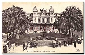 Carte Postale Ancienne Monte carlo L'Entrée du Casino