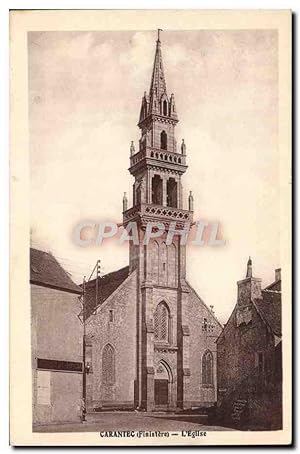 Carte Postale Ancienne Carantec L'Eglise