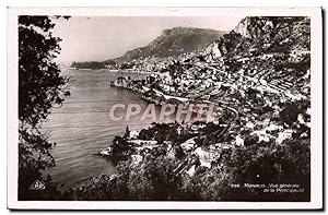 Carte Postale Ancienne Monaco vue générale de la Principauté