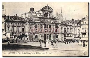 Carte Postale Ancienne Angers Place Du Ralliement Le Théâtre