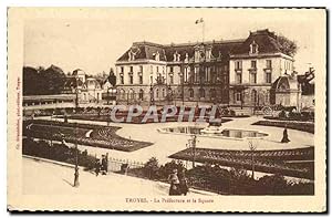 Carte Postale Ancienne Troyes La préfecture et le Square