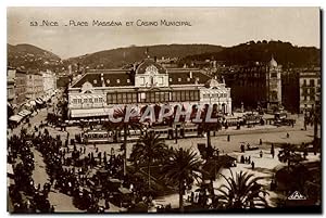 Carte Postale Ancienne Nice Place Massena Et Casino Municipal Tramway