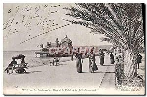 Carte Postale Ancienne Nice Le Boulevard Du Midi Et Le Palais De La Jetée Promenade