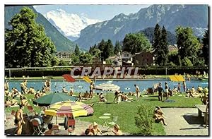 Carte Postale Moderne Interlaken Strandbad Mit Jungfrau